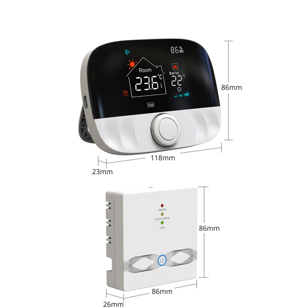 UWOT Thermostat Warmwasserbereitung&Gaskessel: Unterstützt °C weiß einstellbare 5–95 Alexa, Thermostat, Google, Temperatur