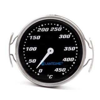 LANTELME Racing Black Edition Edelstahl Grill Thermometer, Schwarz