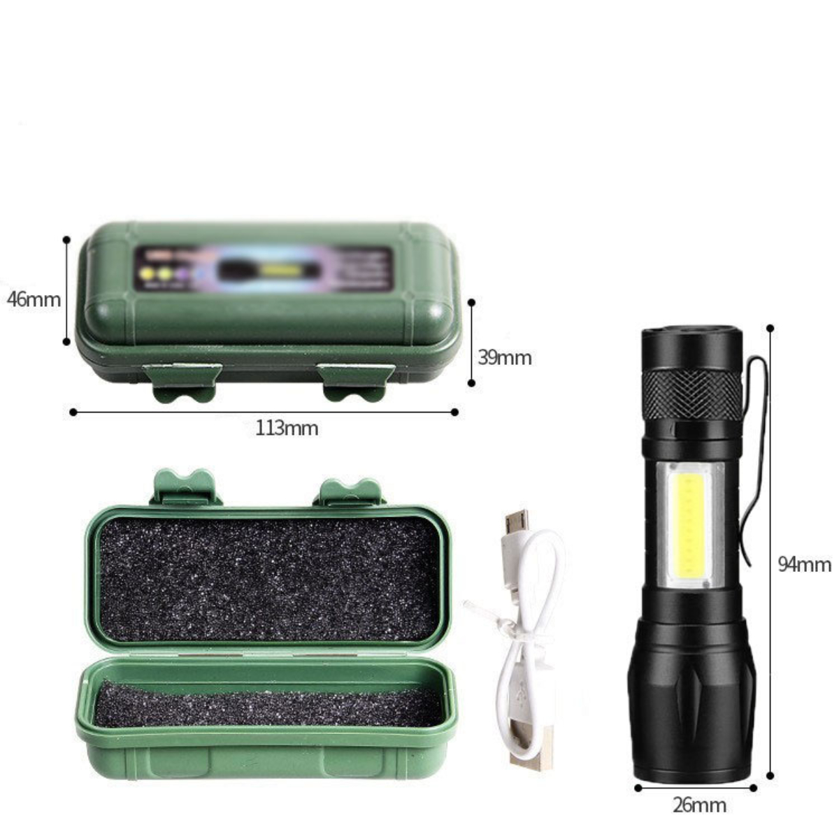 mit tragbares Leistung, Helligkeit stabile LACAMAX hoher Mini-Modell, Helle Taschenlampe Stift-Clip Taschenlampe -