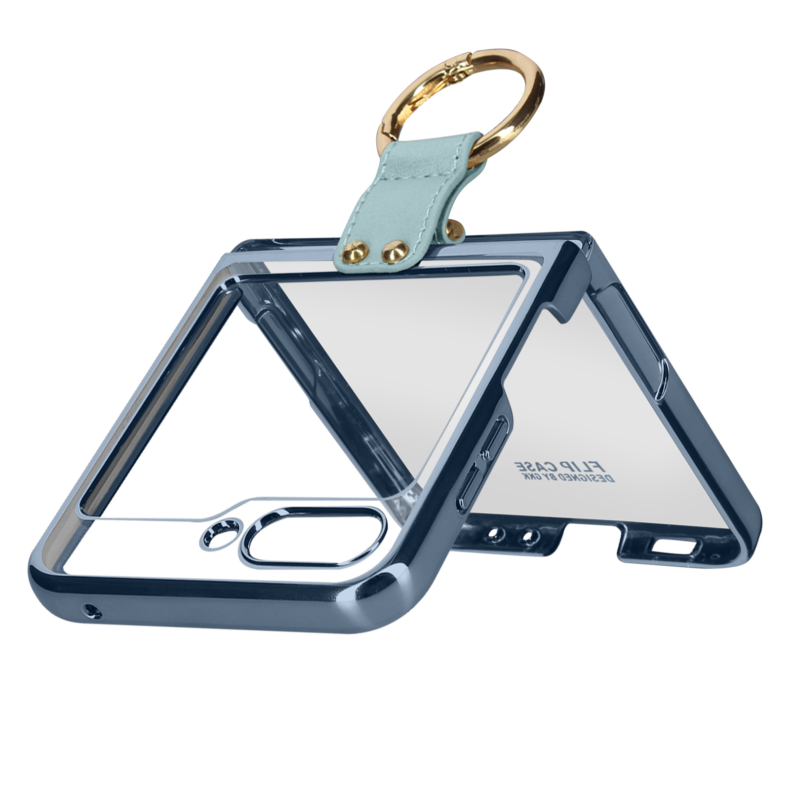 AVIZAR Ring Case Series, Backcover, 5, Blau Z Flip Galaxy Samsung