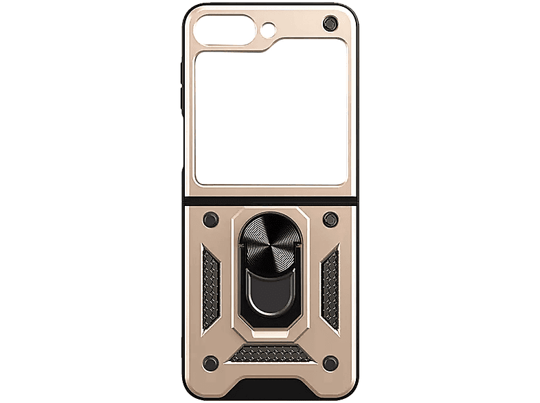 Gold Z Backcover, AVIZAR Galaxy Flip Series, Skin Hülle 5, Samsung, ArmoRing