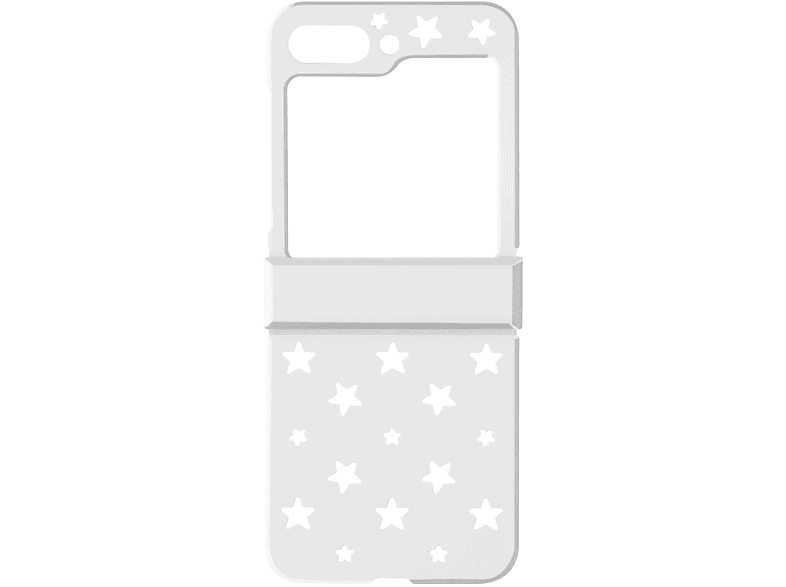 AVIZAR Star Case Handyhülle Series, 5, Backcover, Samsung, Galaxy Weiß Flip Z