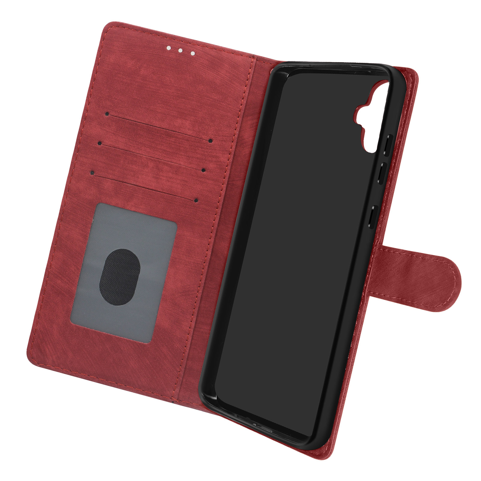Strap Samsung, Bookcover, Rot Series, A05R, Portemonnaie-Hülle Cover AVIZAR