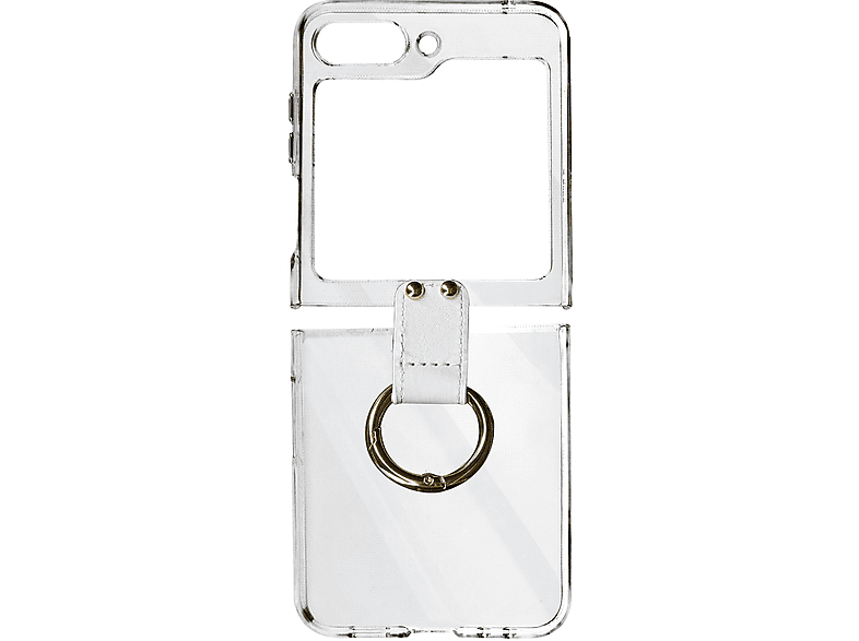 Case Samsung, Galaxy 5, Transparent Backcover, AVIZAR Series, Ring Z Flip