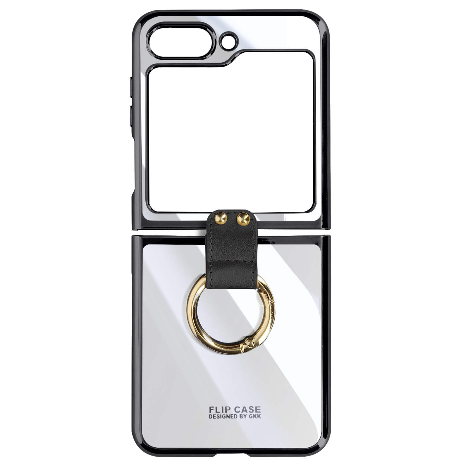 AVIZAR Ring Case Samsung, Schwarz-Transparent Series, Flip Backcover, Z 5, Galaxy