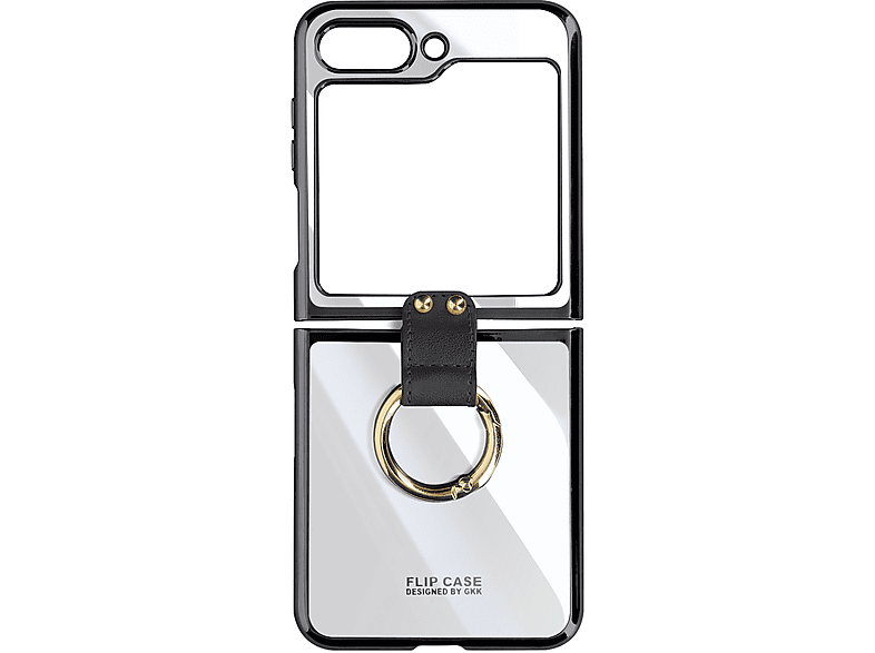 AVIZAR Ring Case Series, Backcover, 5, Schwarz-Transparent Galaxy Samsung, Flip Z