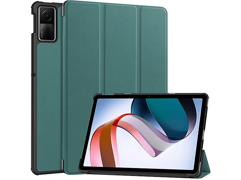 LOBWERK Hülle Schutzhülle Bookcover für Xiaomi Redmi Pad SE 2023 11 Zoll Kunstleder, Grün