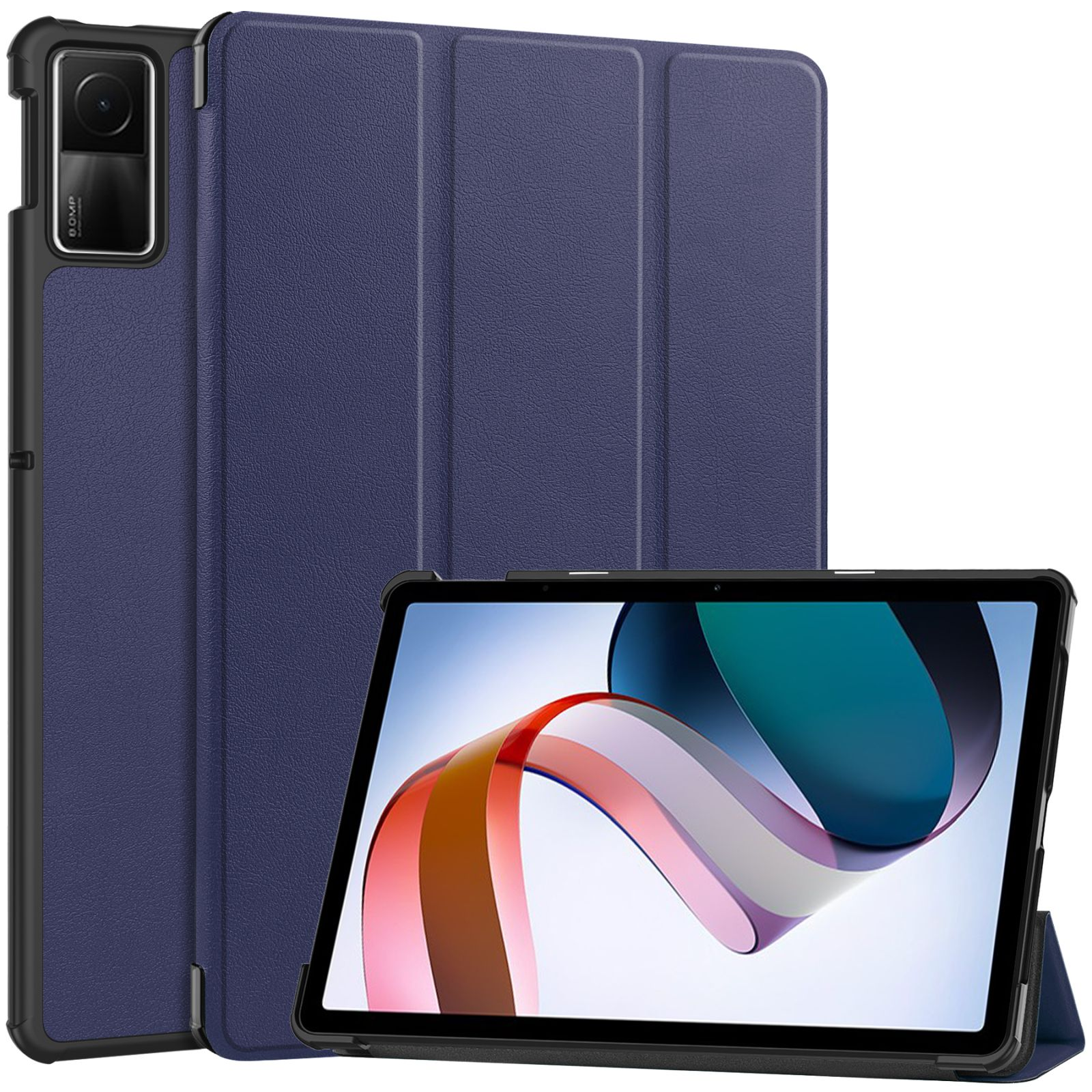 LOBWERK Hülle Schutzhülle Bookcover Blau Xiaomi Redmi Kunstleder, 2023 Pad 11 SE Zoll für