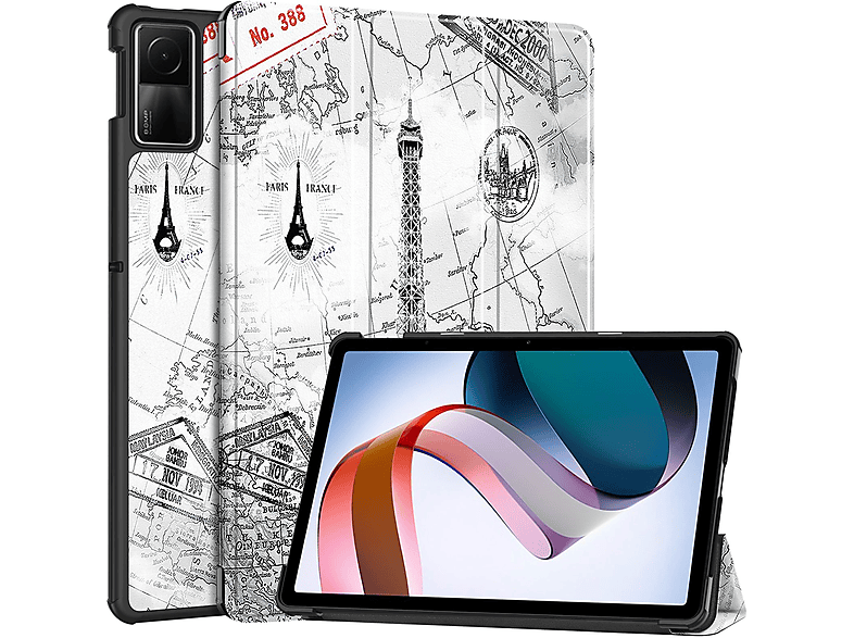 LOBWERK Hülle Schutzhülle Bookcover für Xiaomi Redmi Pad SE 2023 11 Zoll Kunstleder, Mehrfarbig | Tablet Bookcover