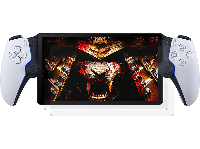 PROTECTORKING 2x echtes TEMPERED 9H Panzerhartglas 3D KLAR Displayschutzfolie(für Sony Playstation Portal)