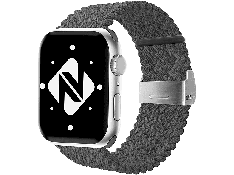 38mm/40mm/41mm, NALIA Ersatzarmband, Grau Smart-Watch Geflochtenes Apple, Armband, Watch Apple