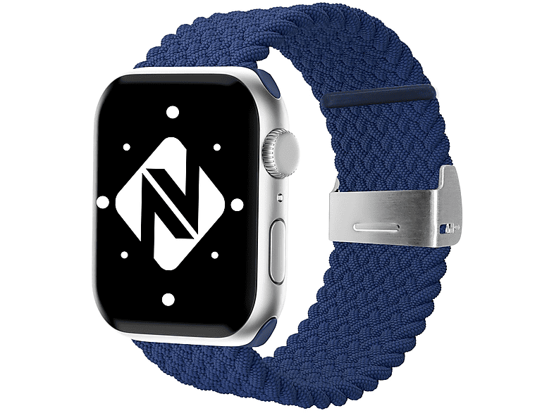 NALIA Geflochtenes Smart-Watch Armband, Apple, Apple Blau Watch Ersatzarmband, 38mm/40mm/41mm