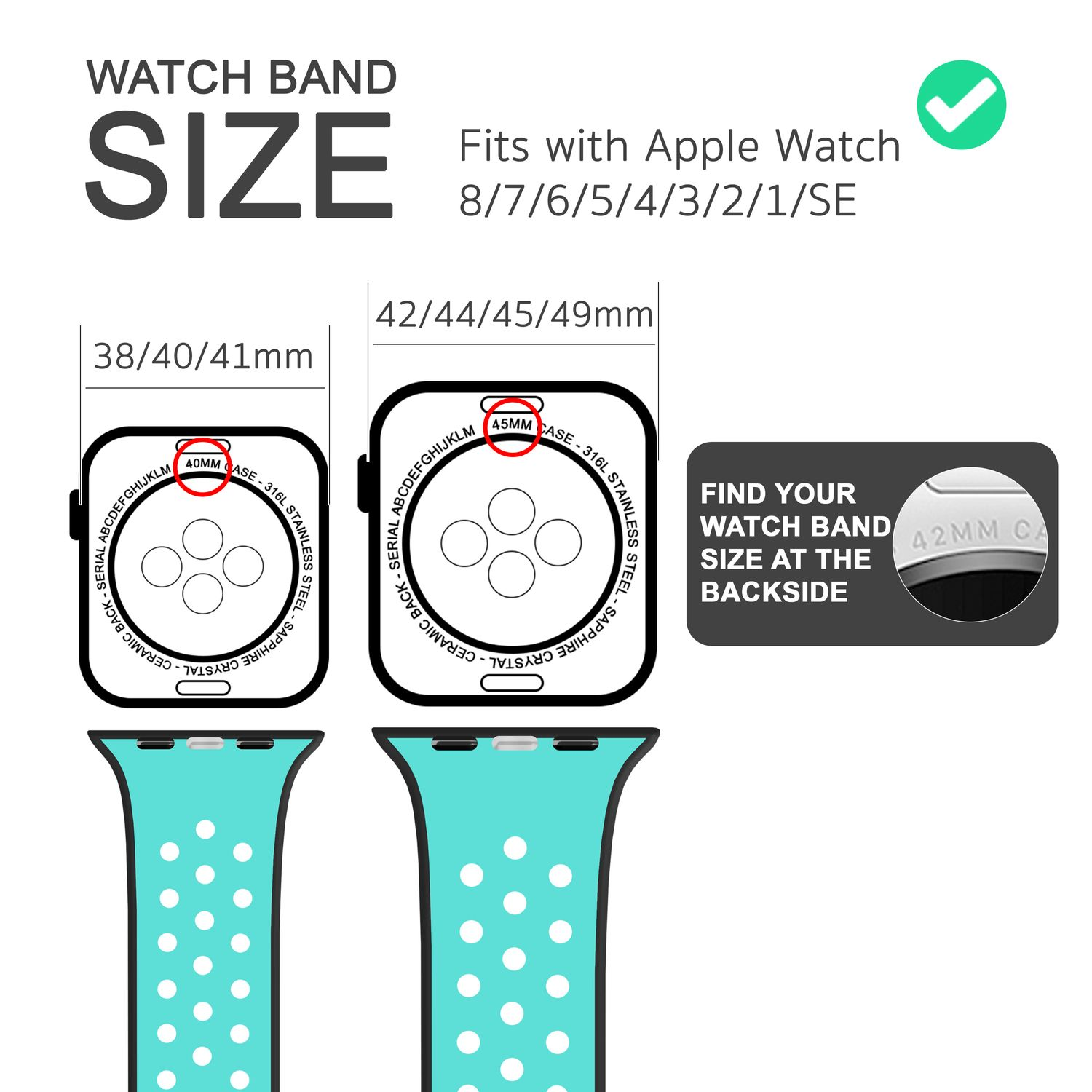 Türkis 38mm/40mm/41mm, Silikon Ersatzarmband, Grau Armband, NALIA Apple Apple, Watch Smart-Watch Airflow