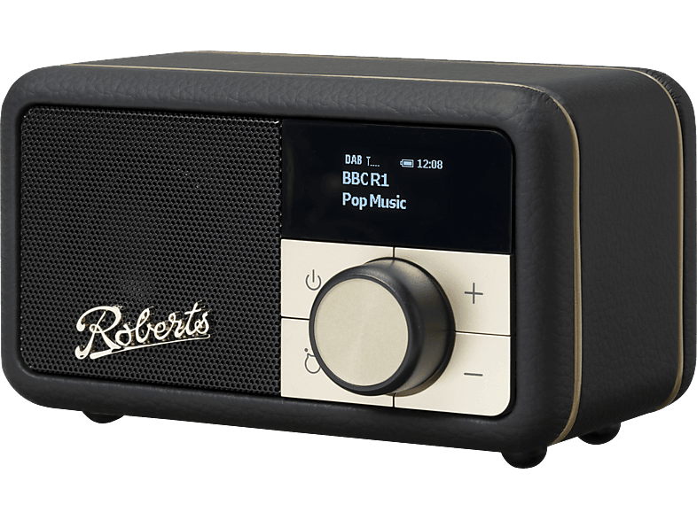 ROBERTS RADIO Revival DAB+, DAB+ | Akku / mit Petite und FM Schwarz tragbares Radio integriertem Digitalradio, black Bluetooth 