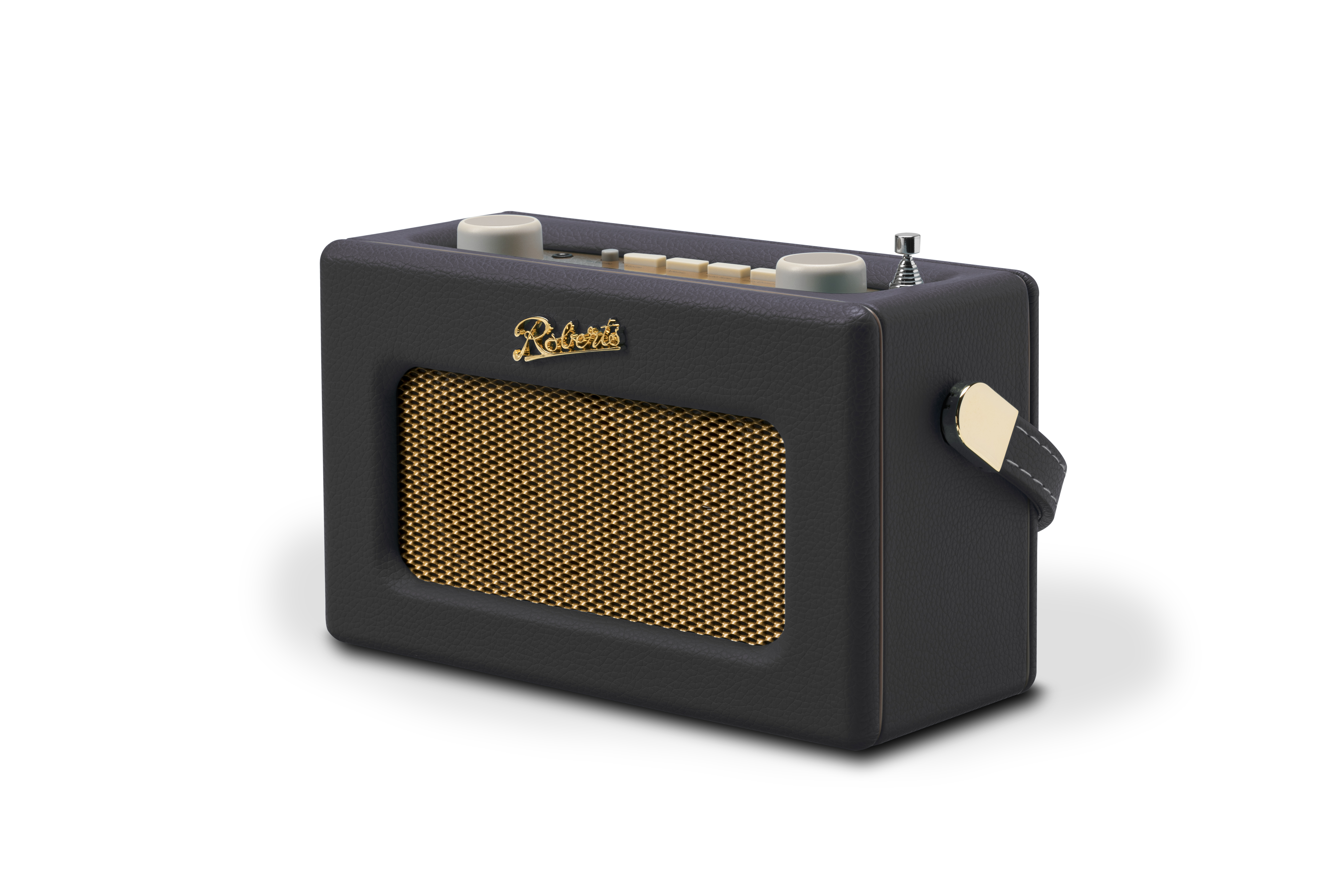 ROBERTS RADIO Schwarz mit black BT | Bluetooth Revival DAB+/FM Radio DAB+, Uno Digitalradio, | tragbares