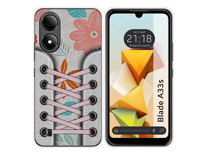 Custodia ZXLZKQ Per ZTE Blade A33s, Cover In Silicone TPU Nero, Ultrasottile Antiurto Con Design A Cartone Animato