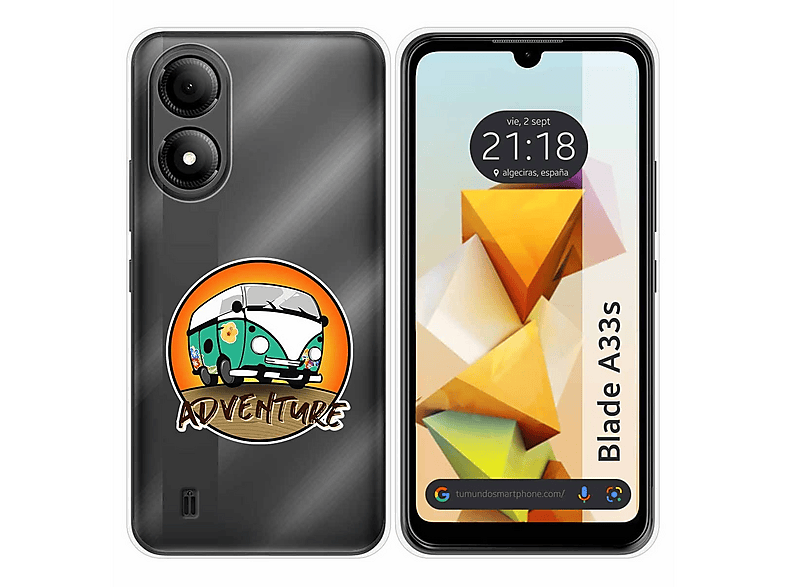 ZXLZKQ Cover per ZTE Blade A33s (6.30 ), Ultra Sottile Antiurto X Anti-Graffio Clear Case, Morbido Silicone TPU Bumper Protettiva Custodia per ZTE Blade A33s - Fiore viola