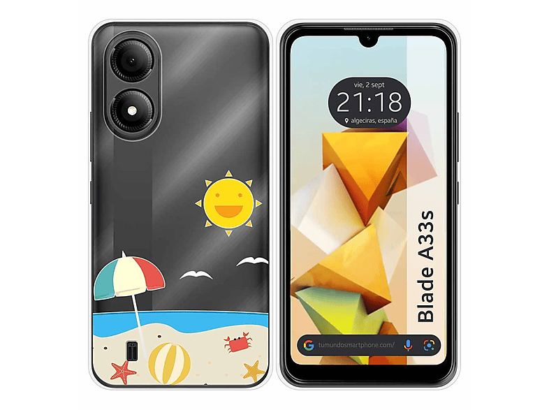 AQGG Custodia per ZTE Blade A33s (6.30) Cover, Black Protettivo Sottile Morbido Silicone Custodia Protezioni Skin Bumper - Palloncino