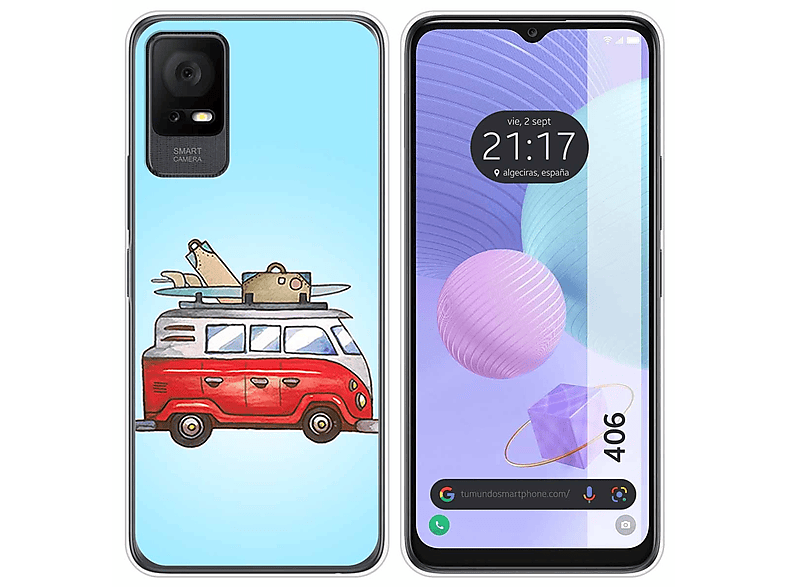 CAXKJE Personalizzata Custodia per TCL 408,con la Tua Foto,Immagine o Scritta Cover,Flip Caso in PU Pelle Case Bumper Portafoglio Case Cover,per 408 Cover -2XK-White