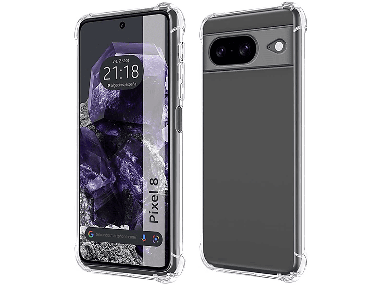 Funda de silicona Ultra Clear para Google Pixel 8 - transparente