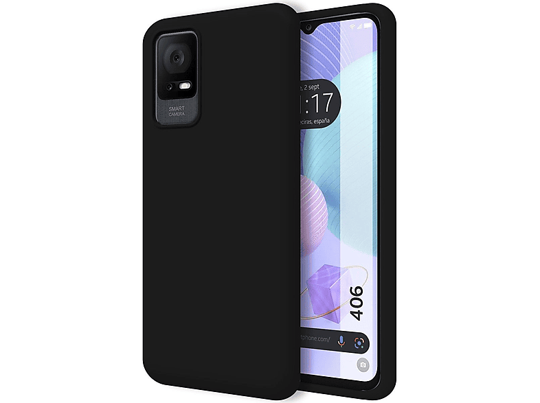 Sunrive Cover compatibile con TCL 406, Custodia con supporto di stand e in Pelle artificiale per carte di credito Portafoglio Flip Chiusura Magnetica bumper(Panda della cascata B1