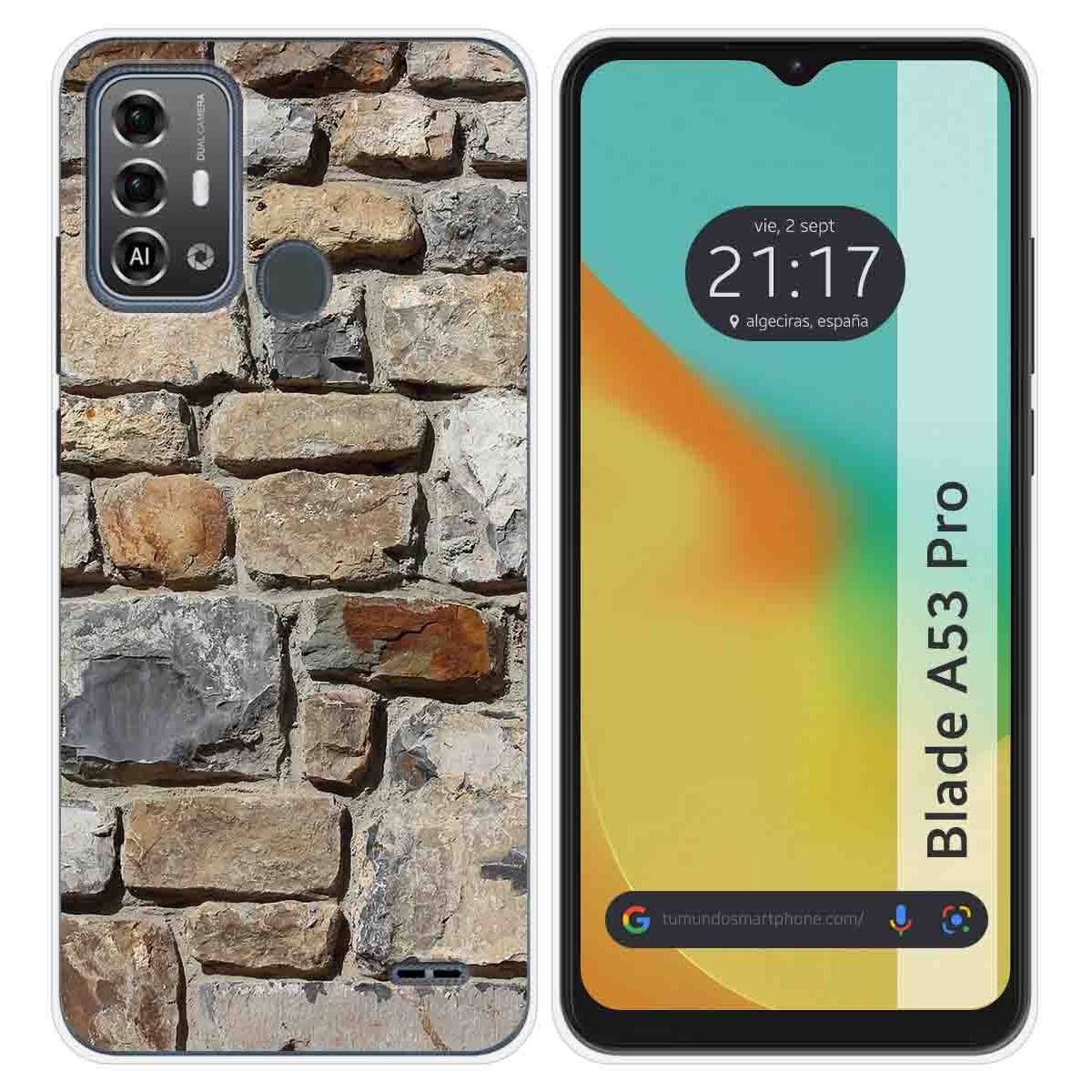 Funda Carcasa Protector Silicona Case Para Zte Blade A56 Negro Geométrico