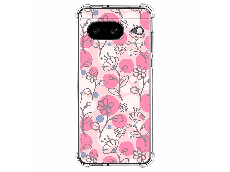 Google Pixel 7 5G Funda Gel Tpu Silicona transparente dibujo Flores  01