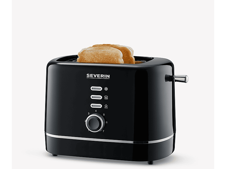 AT Watt, 2) schwarz SEVERIN 4321 Toaster (850 Schlitze: