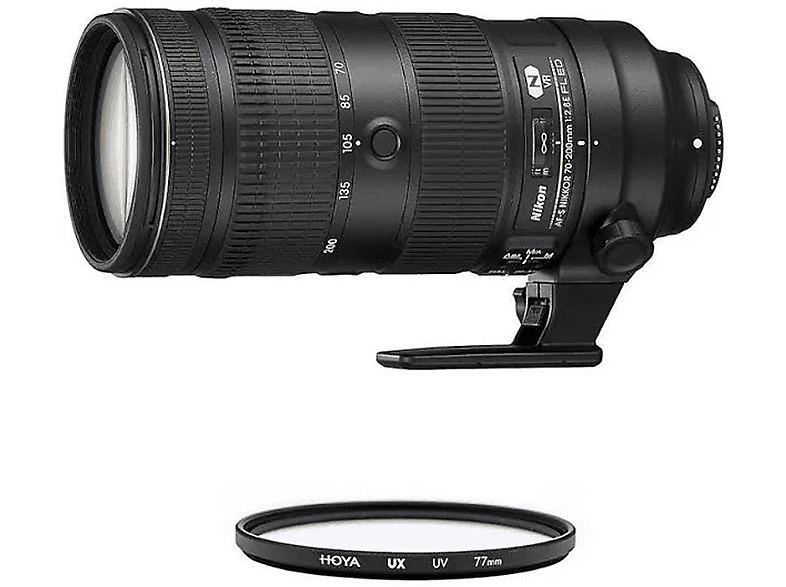 Objetivo | NIKON AF-S 70-200MM F2.8E FL ED VR, Negro | MediaMarkt