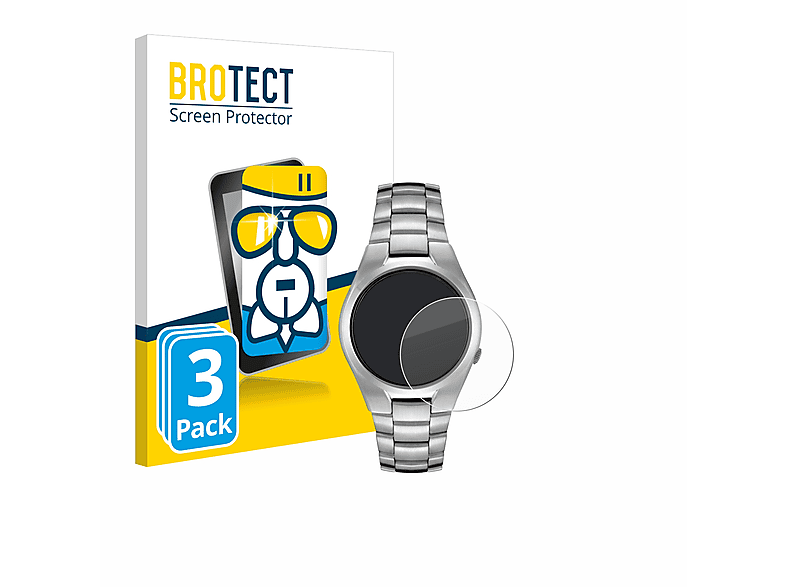BROTECT 3x Airglass klare Schutzfolie(für Seiko 5 Automatic SNK603) | Smartwatch Schutzfolien & Gläser