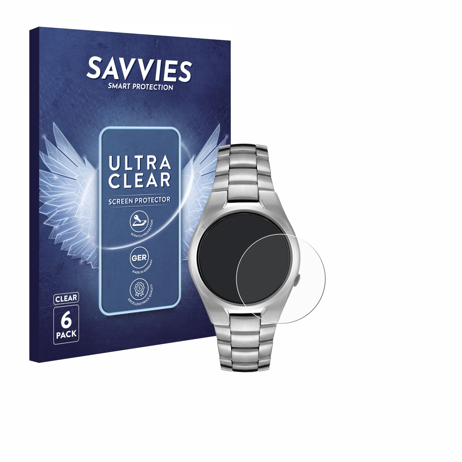 SAVVIES 6x klare Schutzfolie(für Seiko 5 Automatic SNK603)