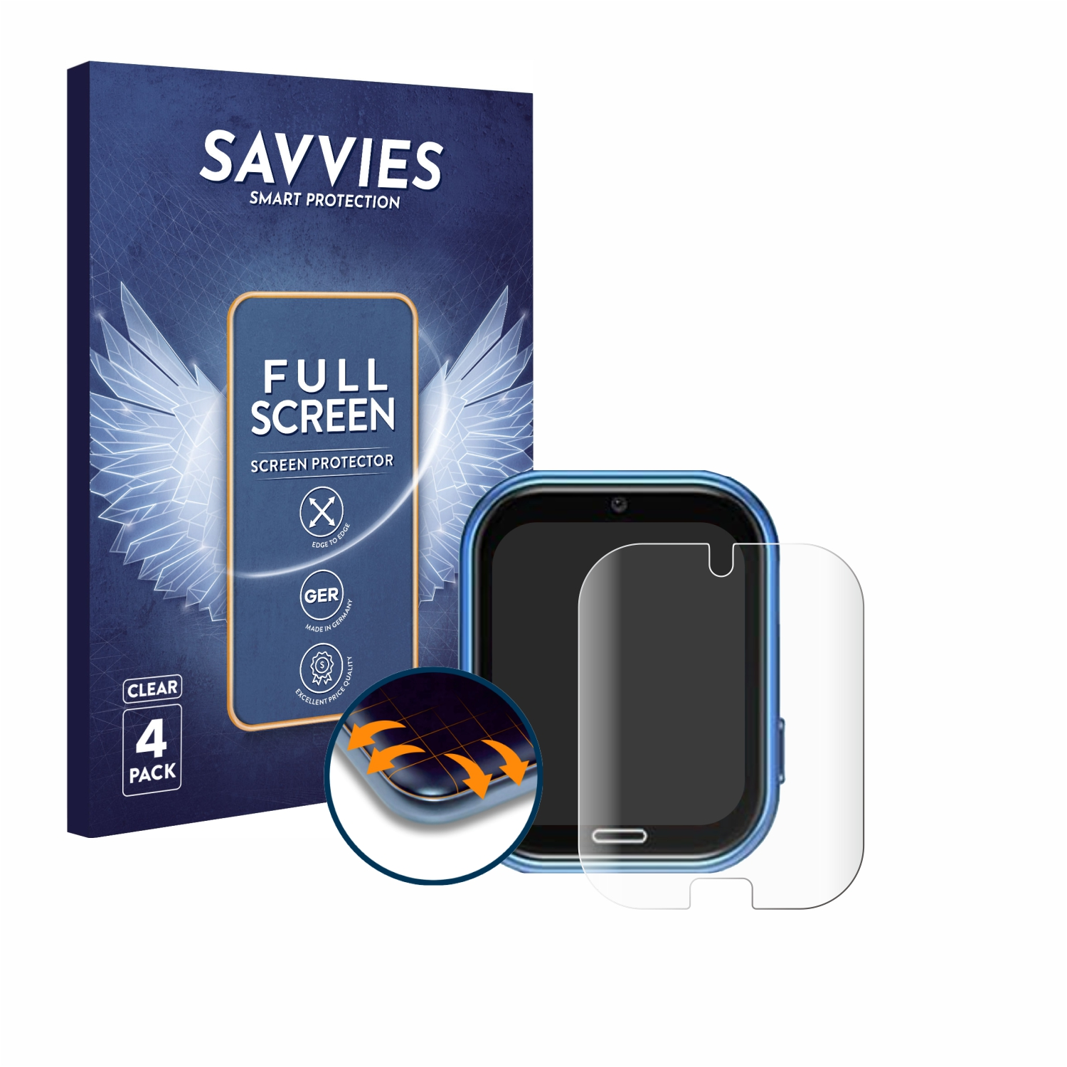 SAVVIES 4x Flex Schutzfolie(für X53) 3D Lylica Full-Cover Curved