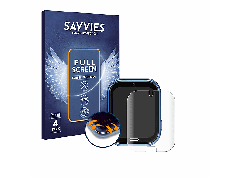 SAVVIES 4x Flex Full-Cover 3D Curved Schutzfolie(für Lylica X53)