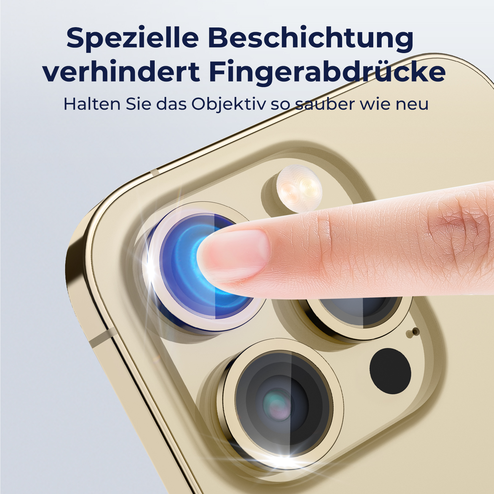 Kameraobjektivschutz, Gold 14 iPhone Max) Schutzglas(für Pro Apple MOBSTORE Pro;iPhone 14