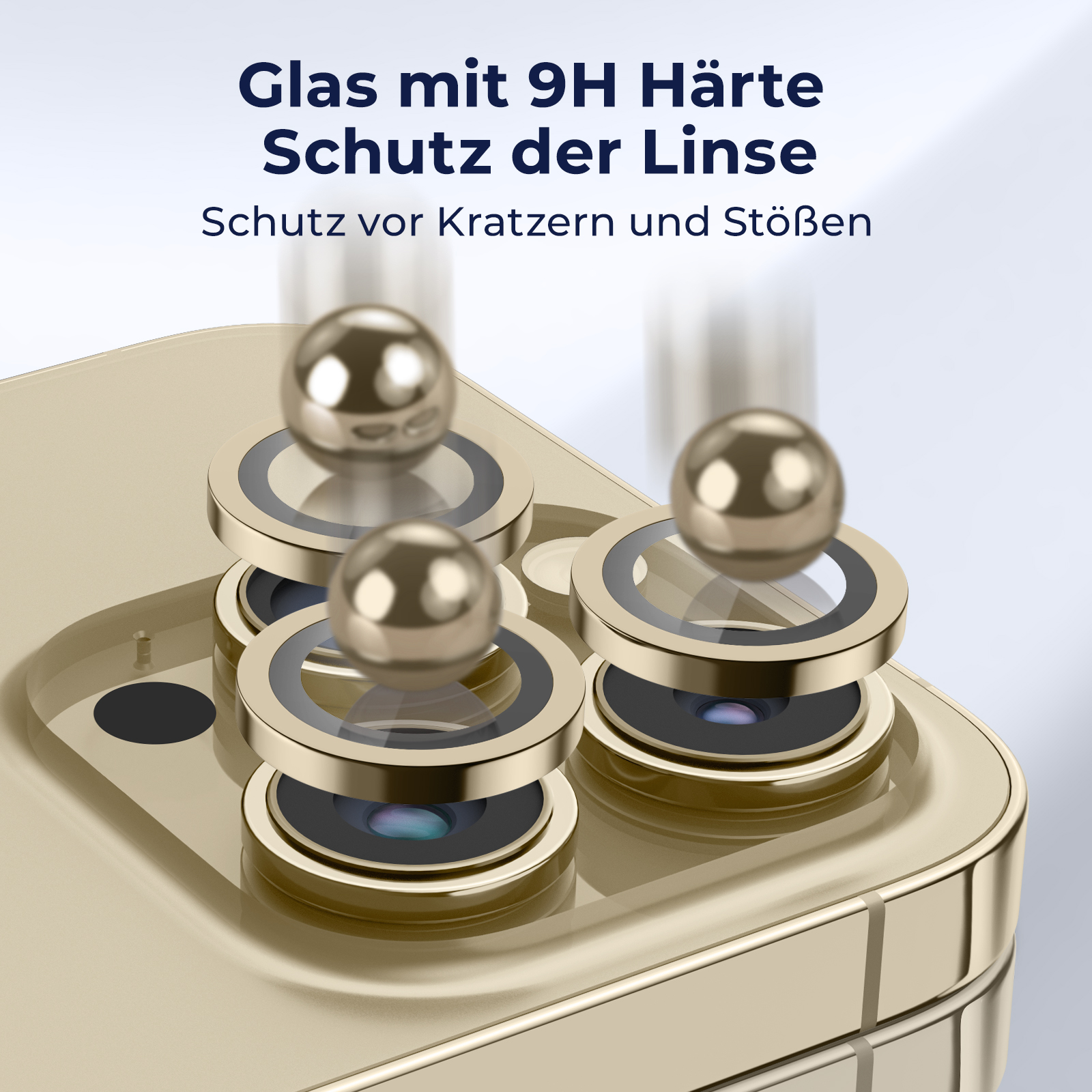 Kameraobjektivschutz, Gold 14 iPhone Max) Schutzglas(für Pro Apple MOBSTORE Pro;iPhone 14