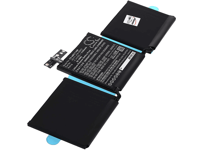Akku Volt, POWERY Apple MacBook 5100mAh Retina Li-Polymer für 13.3 (A2159) 11.4 Pro Akku,