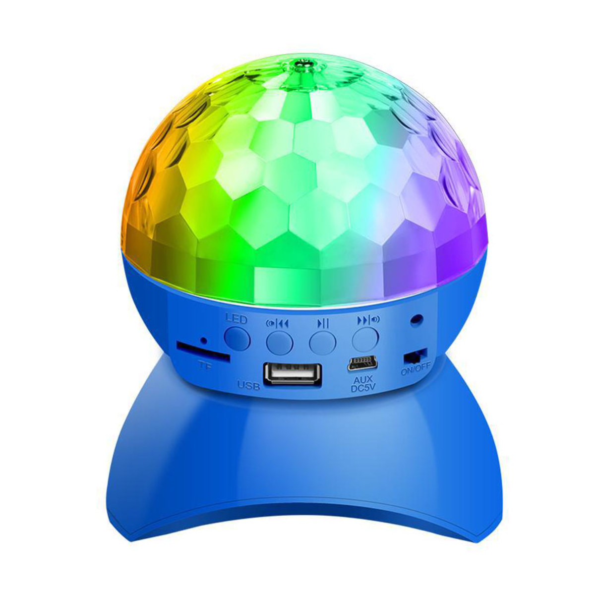 Blau ENBAOXIN Siebenfarblicht, KTV-Atmosphäre, Kleiner Schockeffekt Bluetooth-Lautsprecher mit Bluetooth-Lautsprecher,