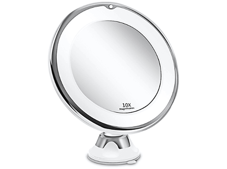 ELKUAIE Mit LED-Fülllicht Kosmetikspiegel silver | Kosmetikspiegel