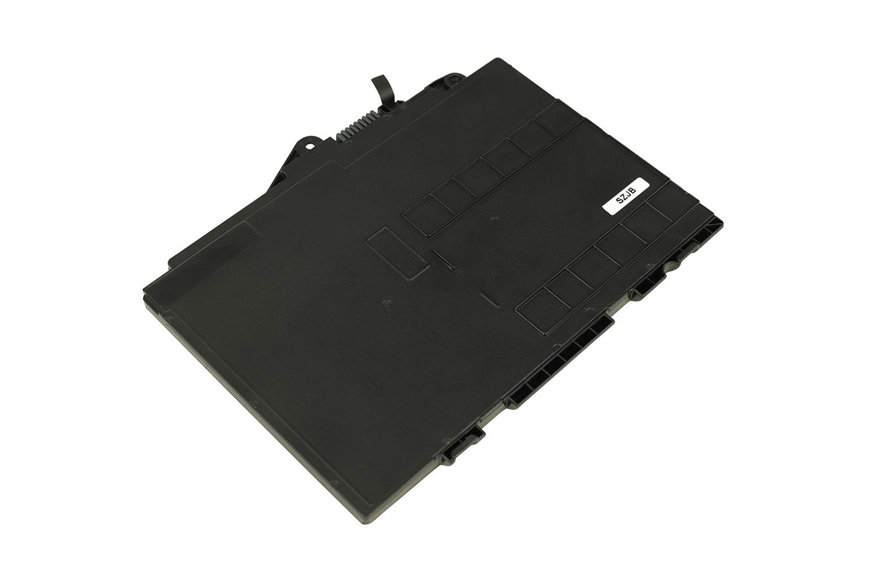 Ein schwarzes elektronisches Gerät mit rechteckiger Form und mehreren Fächern.