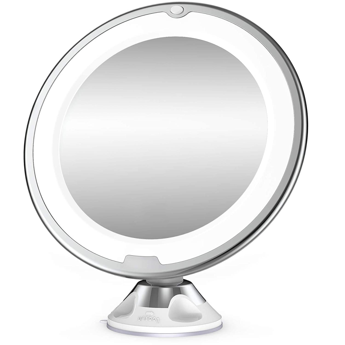 Kosmetikspiegel mit silver ELKUAIE Schwanenhals-Saugnapftyp Licht