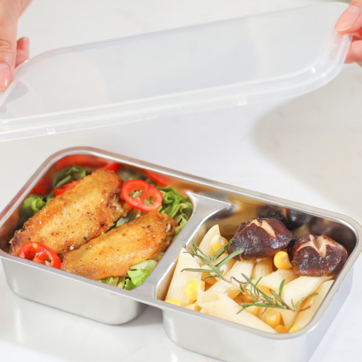 zu reinigen isolierte Erwärmung, tragbar&langlebig, Lunchbox: UWOT 300W schnelle Lunch-Box leicht dreischichtige