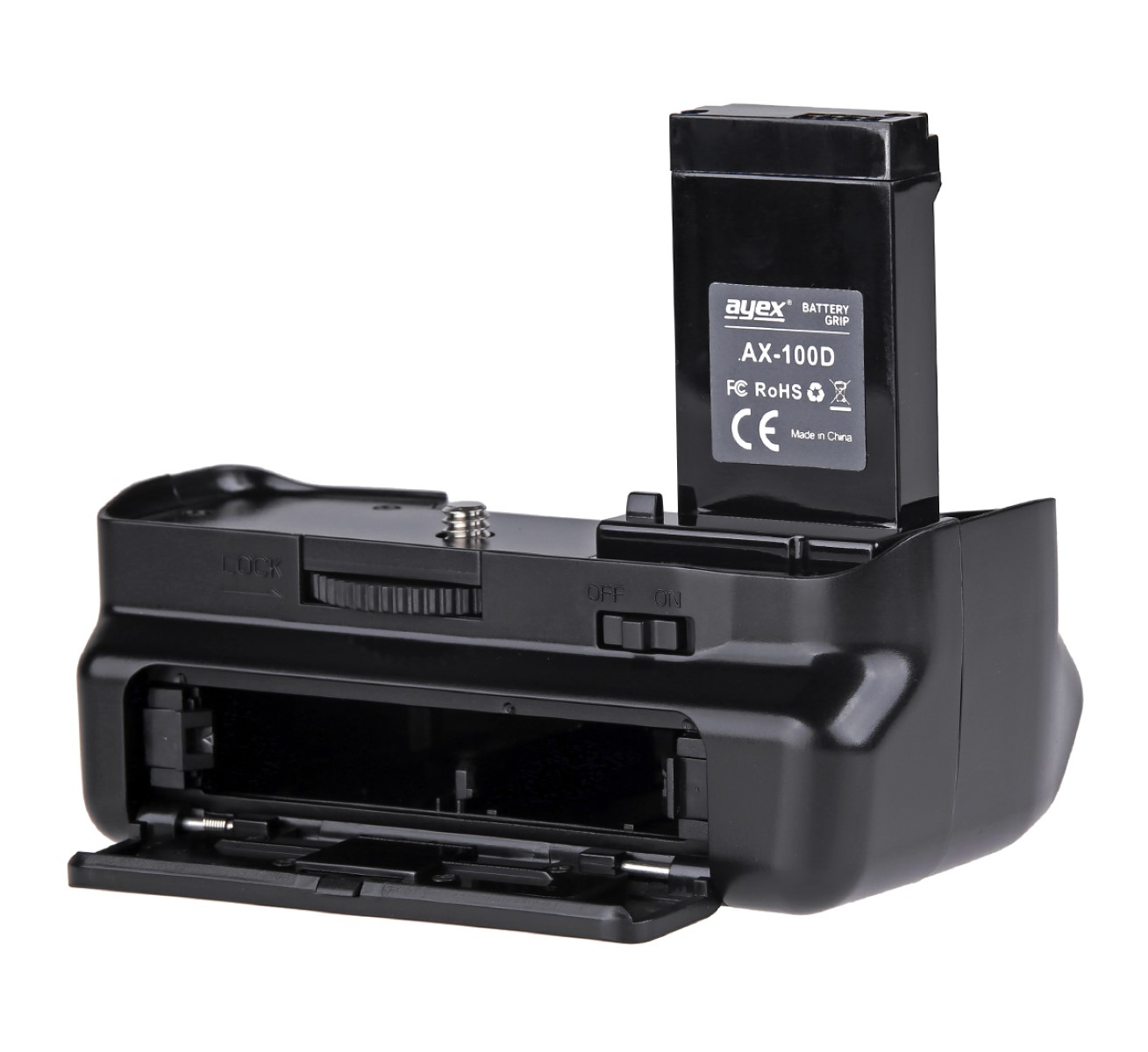 AYEX Batteriegriff für Canon Ersatz mit EOS Black für Batteriegriff, 100D/SL1 BG-100DH, IR-Fernauslöser