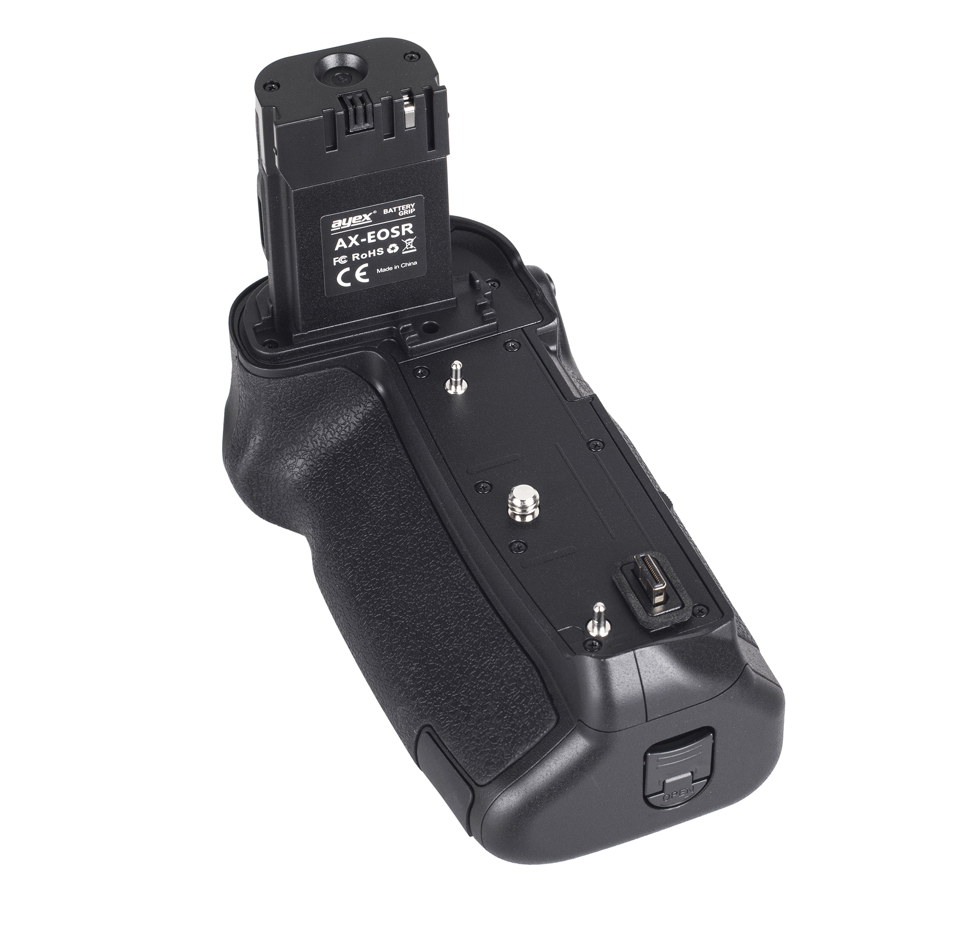 AYEX Batteriegriff Canon Black USB-C Handgriff BG-E22 R kompakter mit Batteriegriff, Ladefunktion + EOS Ra Netzteil