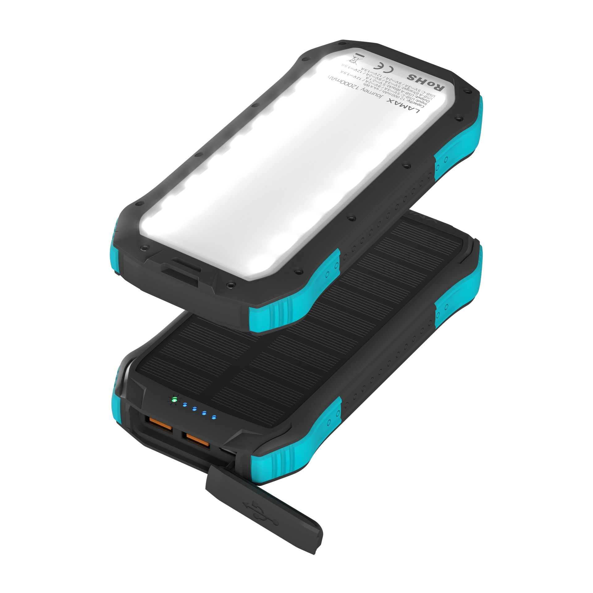 LAMAX Journey Powerbank 12000 mAh Schwarz, türkis