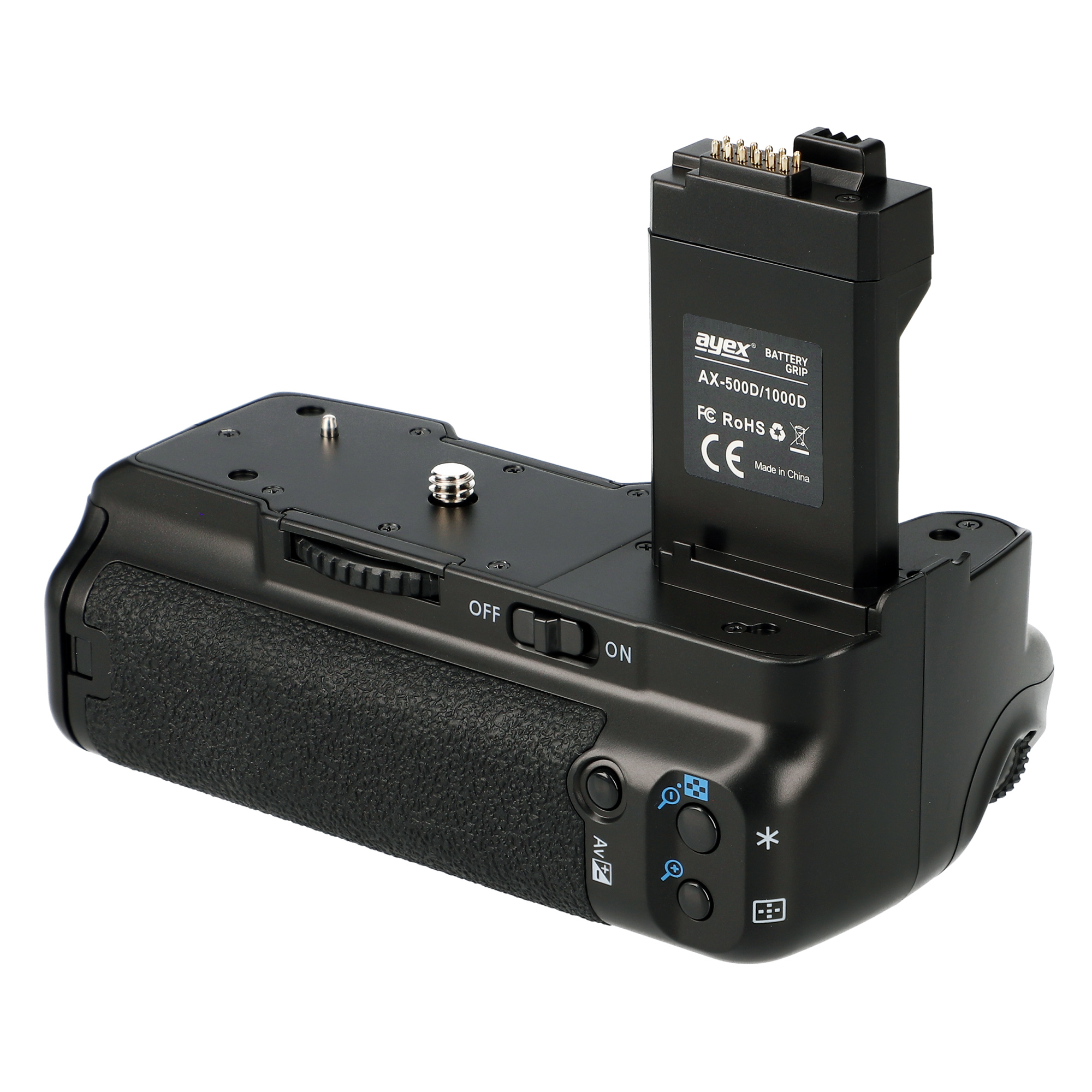 Hochformat, AYEX für wie 1000D Batteriegriff Canon Black Batteriegriff, perfekt 500D BG-E5 EOS 450D