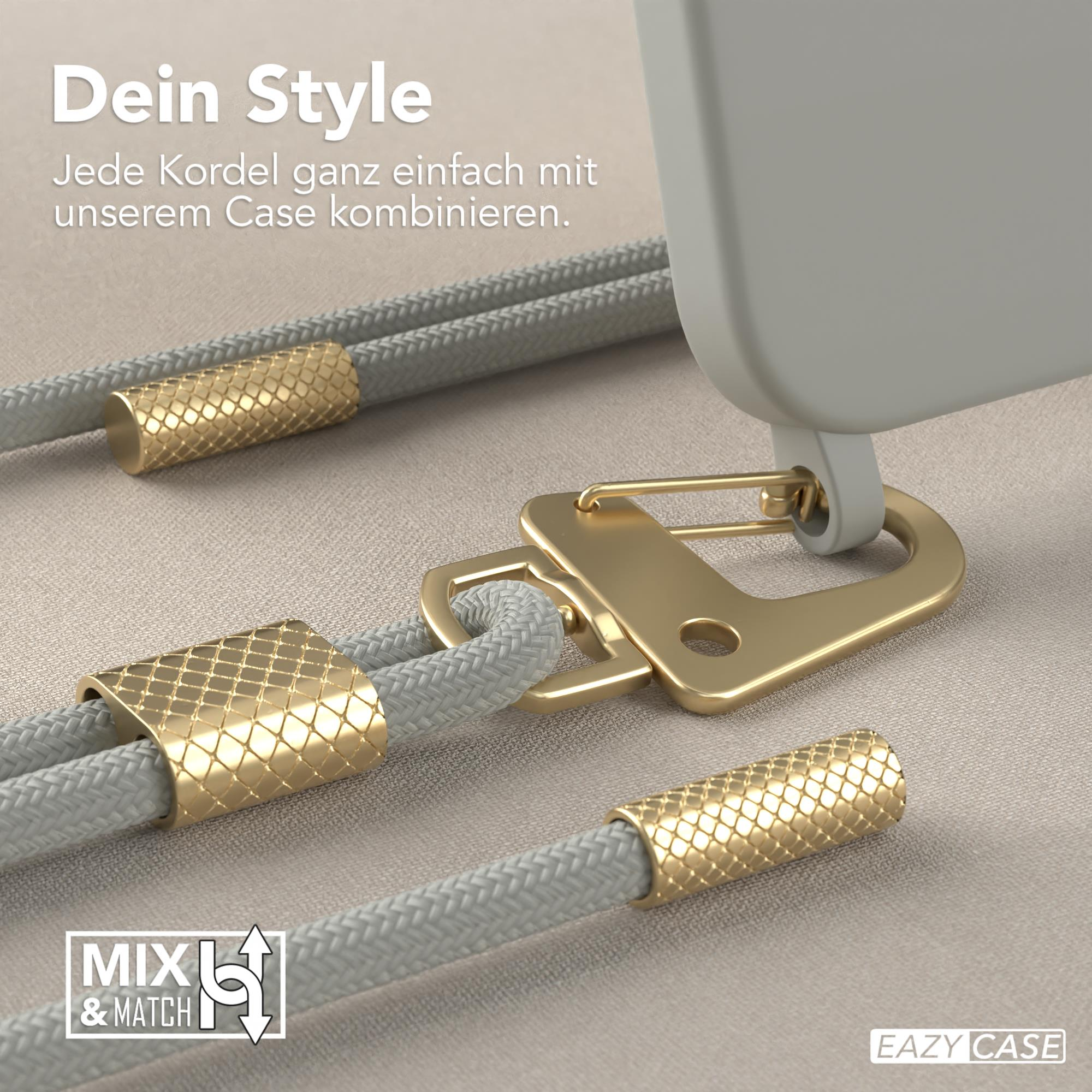 Goldene und graue Telefon-Accessoires mit dem Text "Dein Style" und "MIX & MATCH".
