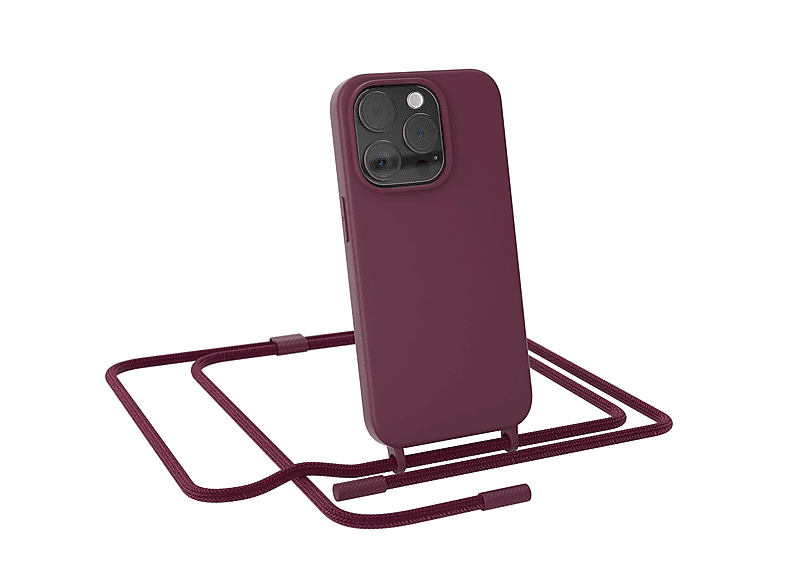 Pro, / Apple, CASE Umhängetasche, 15 iPhone Full Burgundy Beere Color, Runde EAZY Handykette Rot