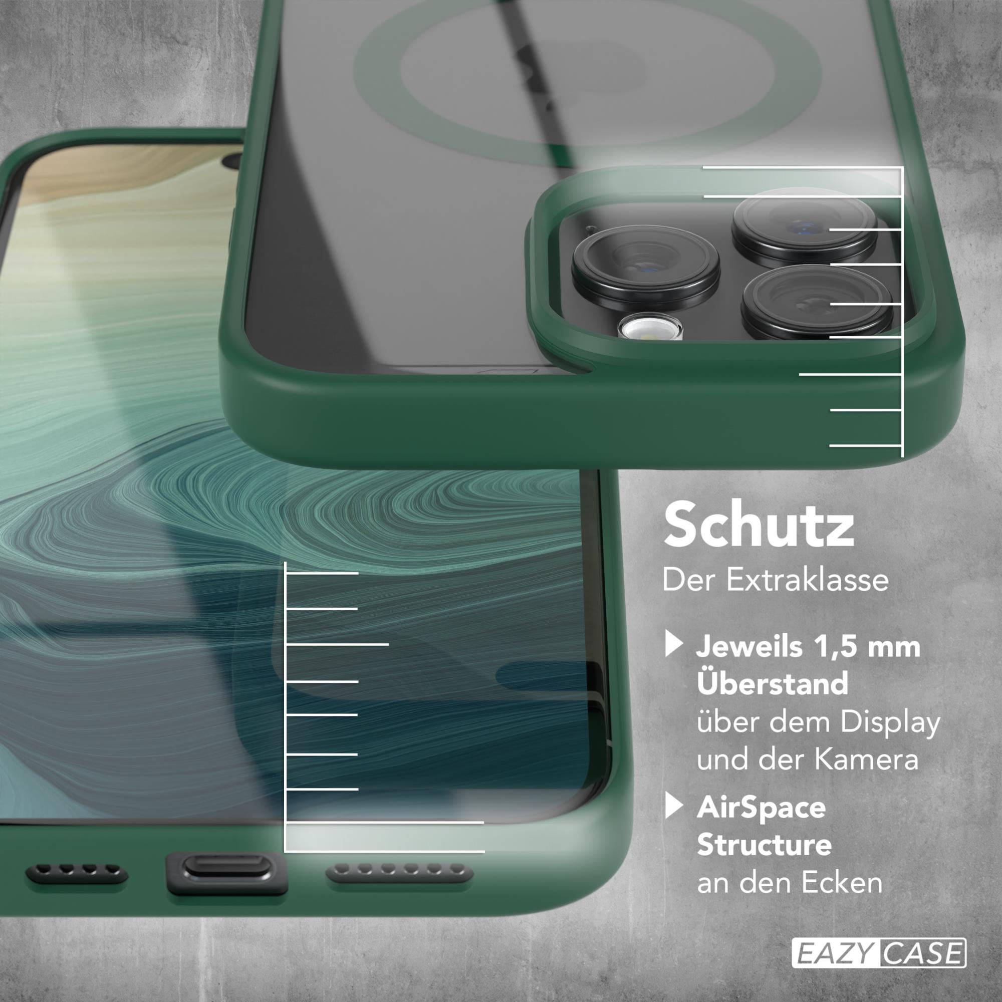 Nahaufnahme einer grünen Handyhülle, die Design und Abmessungen hervorhebt.