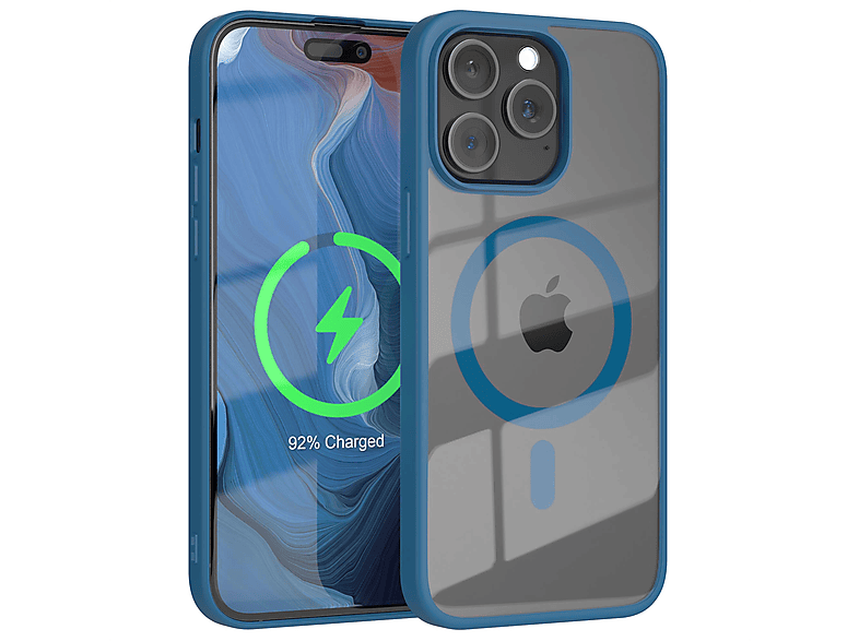 Neues Produkt-Free-Shipping-Festival im Gange! EAZY CASE Clear Cover mit Max, Pro 15 Apple, Bumper, iPhone Dunkelblau MagSafe