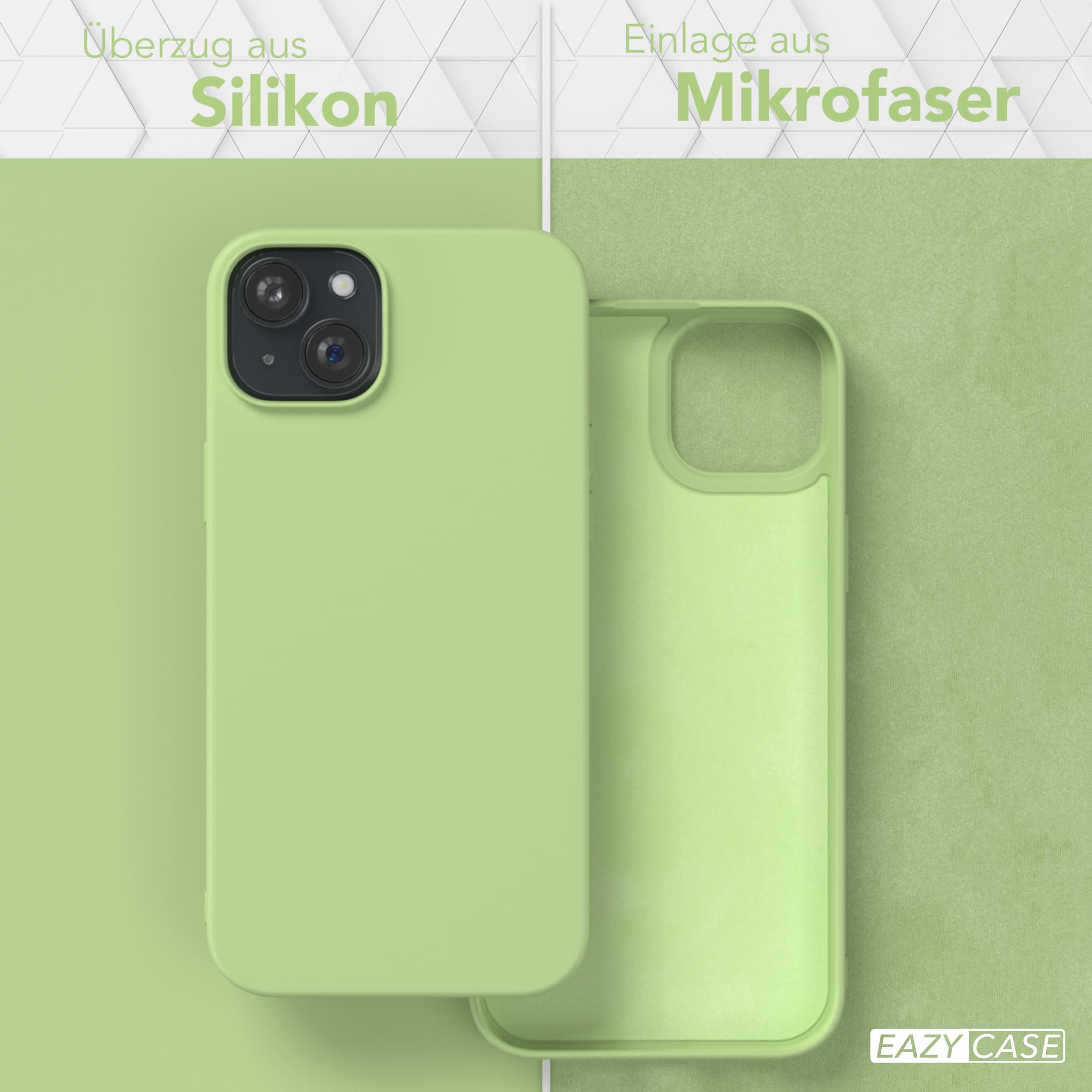 Grüne Handyhülle und passendes grünes Handy. Die Hülle ist vom Telefon getrennt.